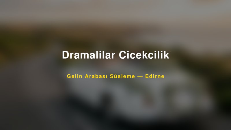 Dramalilar Cicekcilik ile Trend Gelin Arabası Yazıları ve Konseptleri — 1